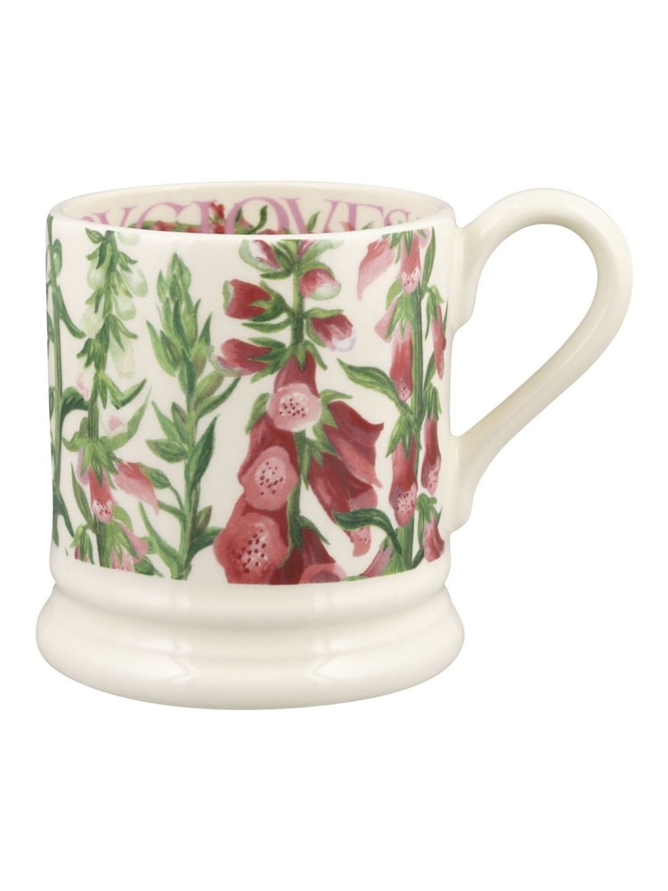 Emma Bridgewater Cream Foxgloves 1/2 Pint Mug - Image 2 of 5 Emma Bridgewater Cream Foxgloves 1/2 Pint Mug - Image 2 of 5
