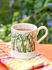 Emma Bridgewater Cream Snowdrop 1/2 Pint Mug - Image 1 of 5