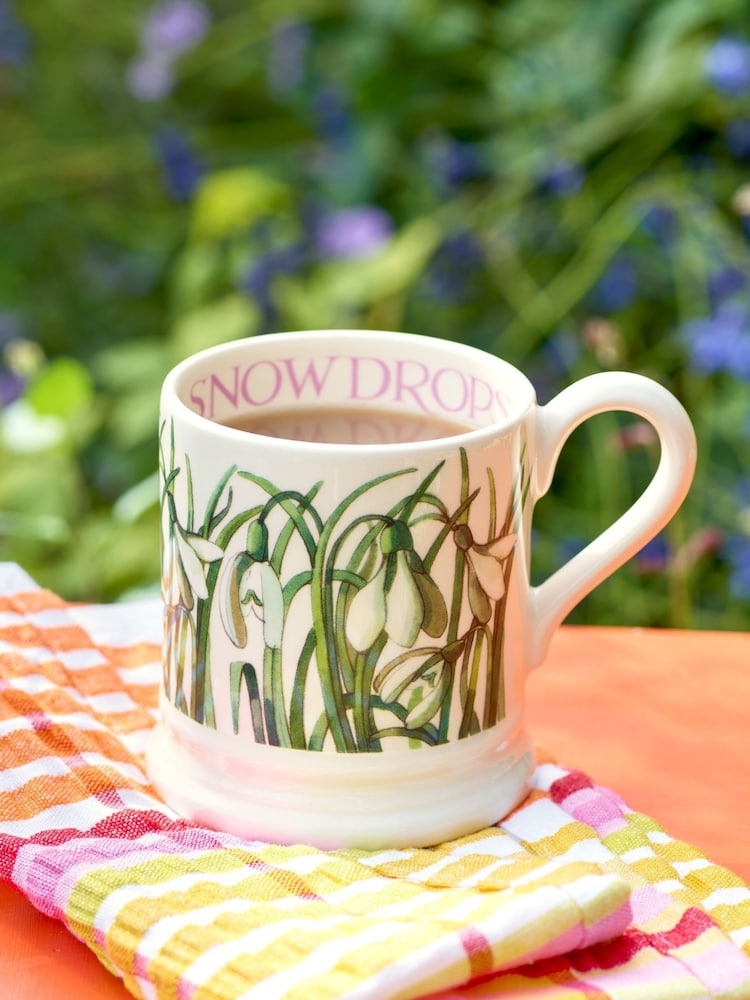 Emma Bridgewater Cream Snowdrop 1/2 Pint Mug - Image 1 of 5