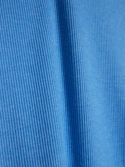River Island Blue 2 Piece Set Ribbed Roll Neck and Midi Skirt - Image 5 of 5