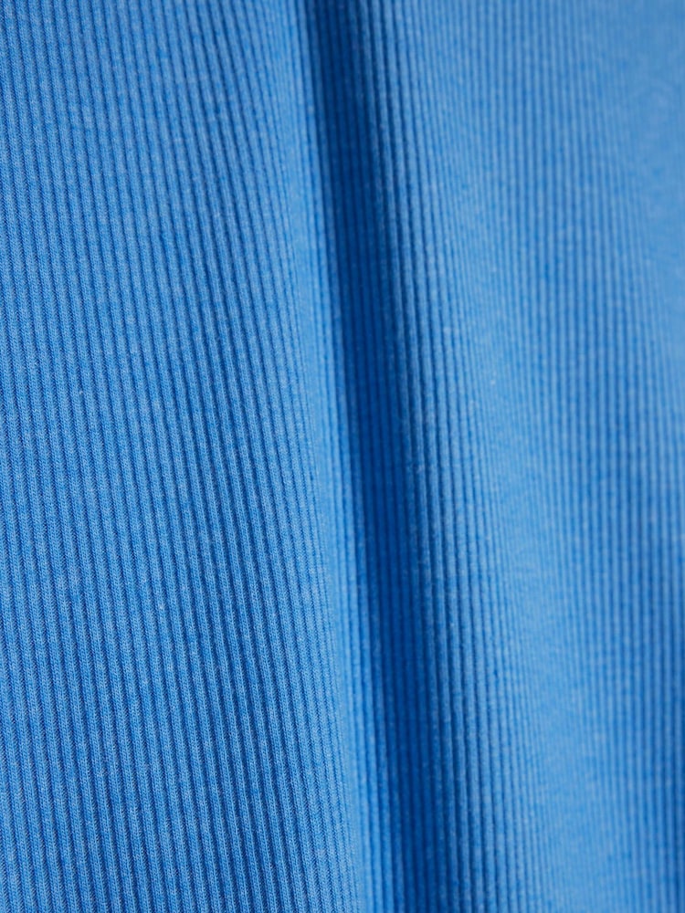 River Island Blue 2 Piece Set Ribbed Roll Neck and Midi Skirt - Image 5 of 5