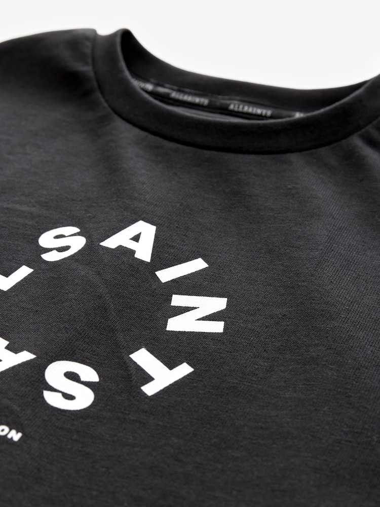 Negru - Tricou supradimensionat cu logo smALLSAINTS Tierra Crew - Image 6 of 7