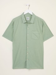 FatFace Bugle Green Linen Cotton Shirt - Image 5 of 5