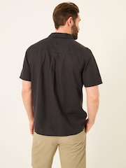 FatFace Bugle Black Linen Cotton Shirt - Image 2 of 5