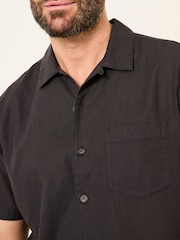 FatFace Bugle Black Linen Cotton Shirt - Image 4 of 5