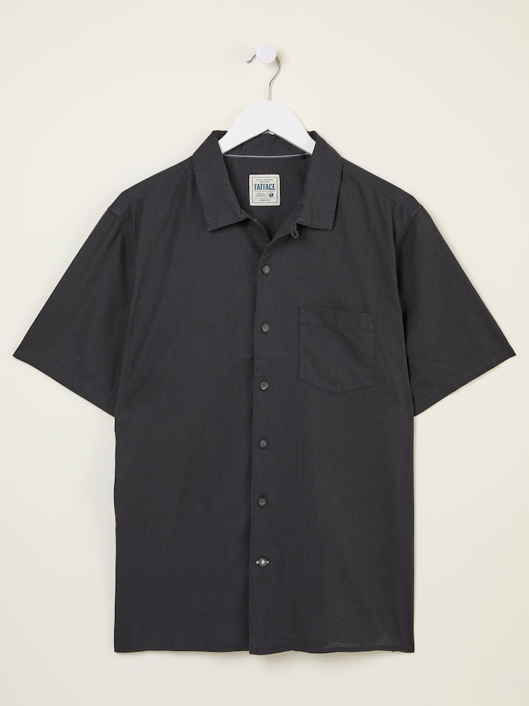 FatFace Bugle Black Linen Cotton Shirt - Image 5 of 5