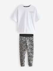 smALLSAINTS Leopard Underground Oversized T-Shirt and Legging Girls Set - Image 7 of 9