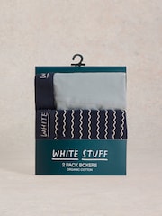 White Stuff Blue Boxers 2 Pack - Image 1 of 3