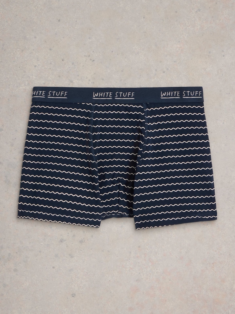 White Stuff Blue Boxers 2 Pack - Image 2 of 3