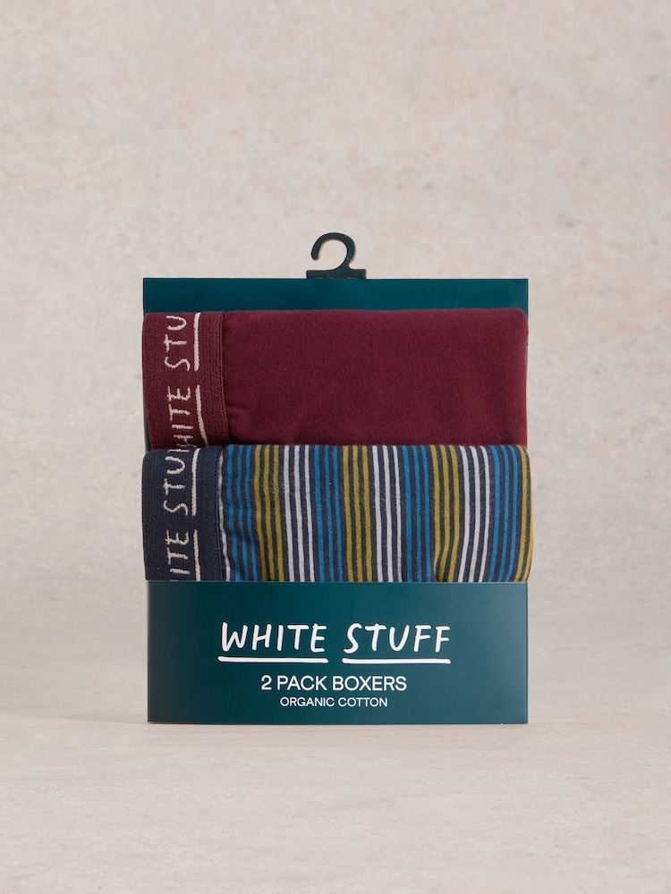 White Stuff Purple Boxers 2 Pack - Image 1 of 3