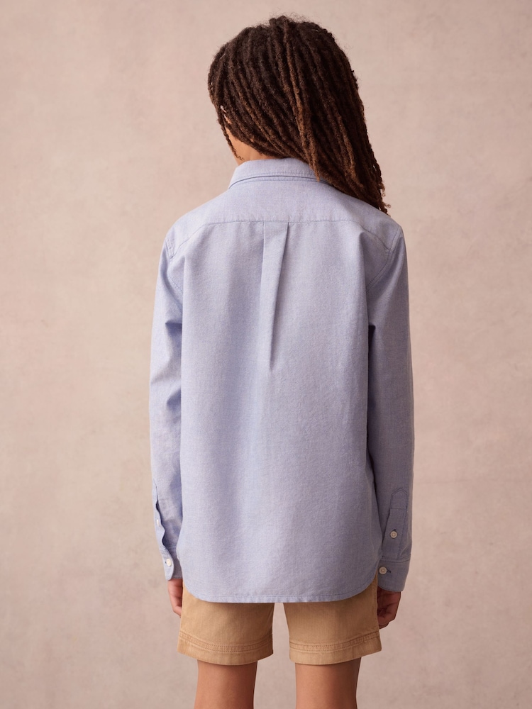 Superdry Blue Oxford Shirt - Image 2 of 9