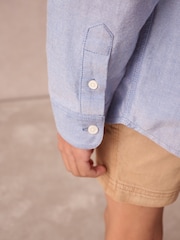Superdry Blue Oxford Shirt - Image 5 of 9