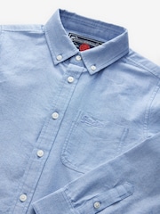Superdry Blue Oxford Shirt - Image 8 of 9