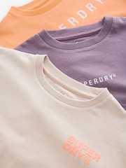 Superdry Multi Printed 100% Organic Cotton T-Shirts 3 Pack - Image 7 of 7