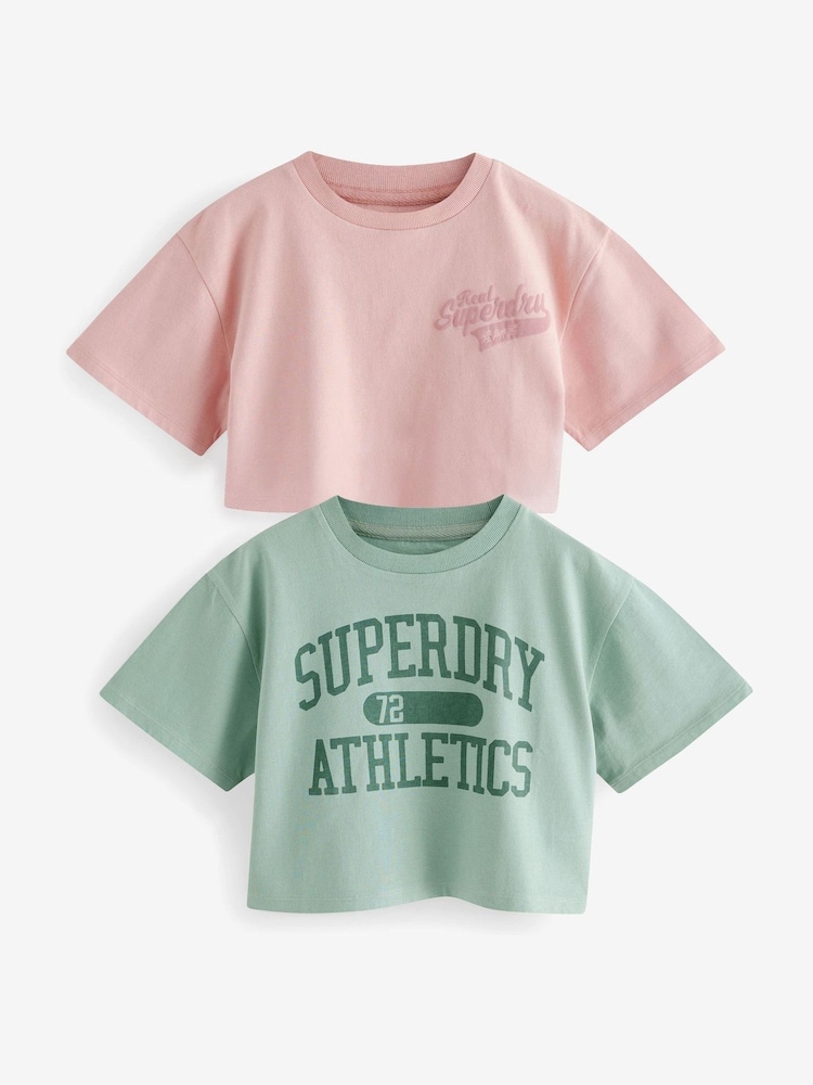 Superdry Cropped T-Shirts 2 Pack - Image 1 of 6