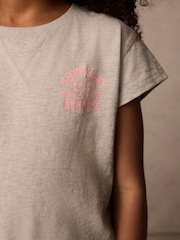 Superdry Grey Crack Printed 100% Organic Cotton Dress - Image 9 of 11