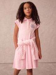 Superdry Pink Embroidery Polo Dress - Image 1 of 9