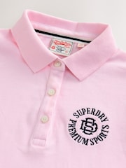 Superdry Pink Embroidery Polo Dress - Image 7 of 9