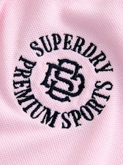 Superdry Pink Embroidery Polo Dress - Image 8 of 9