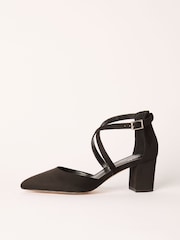 Friends Like These Cross Strap Block talons Faux suède Courts - Image 5 of 5