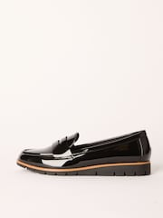 Friends Like These Black Comfort Patent Faux Leather Flat Loafers - Image 5 of 5