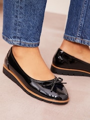 Friends Like These Comfort Patent Faux Leather Flat Ballerina Shoes - Image 2 of 5