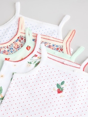 White Strawberry Baby Strappy Vest Bodysuits 5 Pack - Image 10 of 13