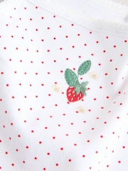 White Strawberry Baby Strappy Vest Bodysuits 5 Pack - Image 13 of 13