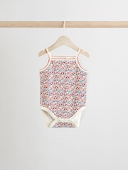 White Strawberry Baby Strappy Vest Bodysuits 5 Pack - Image 7 of 13