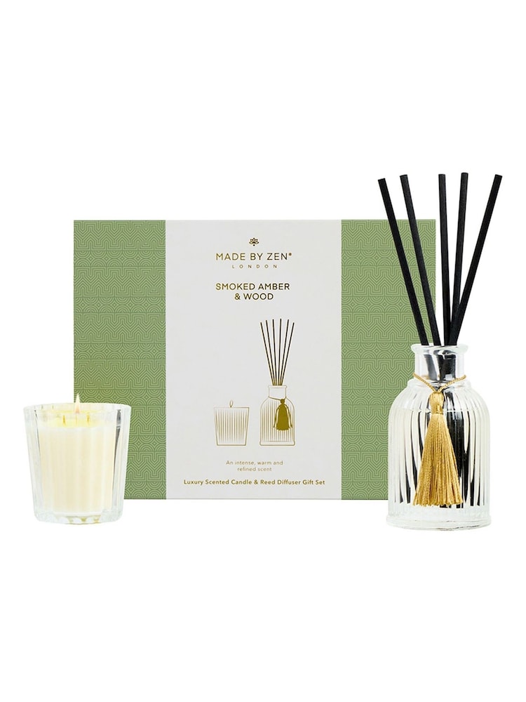 Made by Zen Riad Collection Gift Set Smoked Amber And Wood - Image 3 of 3