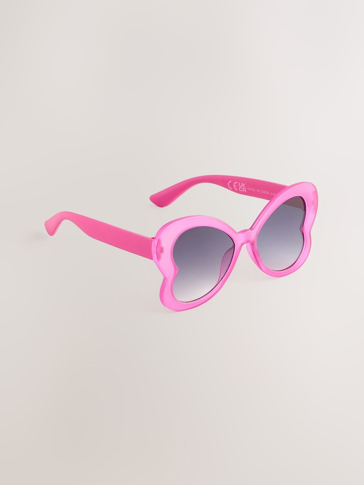 Pink Kids Novelty Butterfly Sunglasses - Image 1 of 3