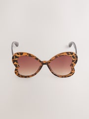 Tortoiseshell Brown Kids Novelty Butterfly Sunglasses - Image 3 of 4