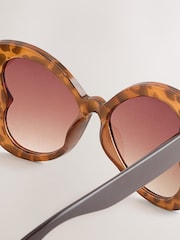 Tortoiseshell Brown Kids Novelty Butterfly Sunglasses - Image 4 of 4