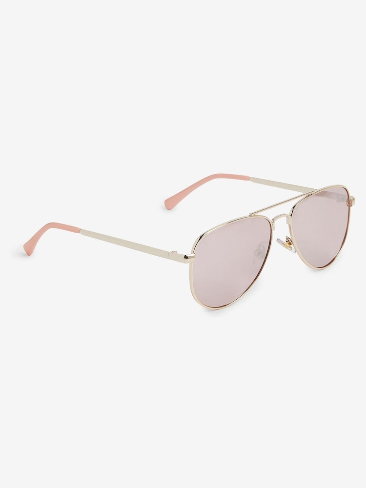 ורוד/ירוק - Kids Aviator-Style Sunglasses - Image 1 of 4