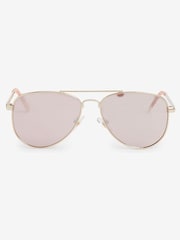 ורוד/ירוק - Kids Aviator-Style Sunglasses - Image 2 of 4