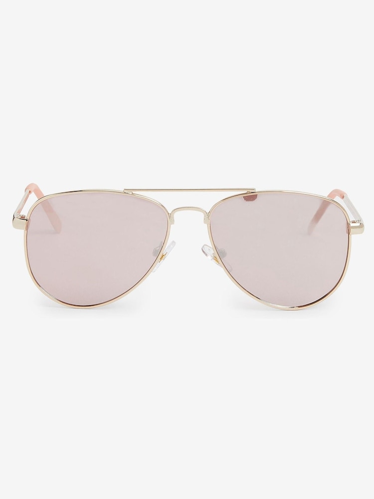 ורוד/ירוק - Kids Aviator-Style Sunglasses - Image 2 of 4