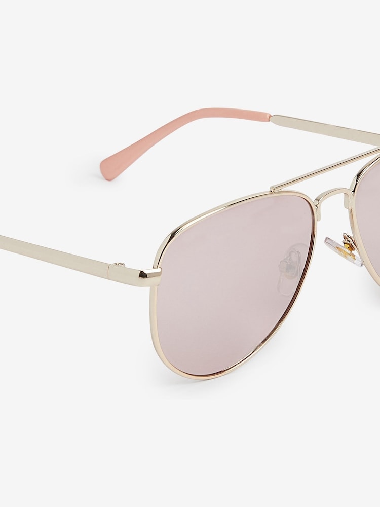 ורוד/ירוק - Kids Aviator-Style Sunglasses - Image 3 of 4