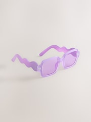 Lilac Purple Kids Square Sunglasses - Image 3 of 5