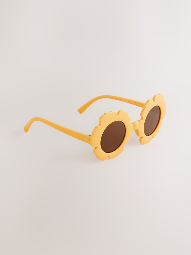 Yellow Kids Flower Sunglasses - Image 3 of 4
