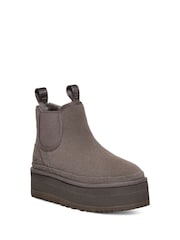 UGG Grey Neumel Platform Chelsea Boots - Image 3 of 5