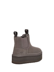UGG Grey Neumel Platform Chelsea Boots - Image 4 of 5