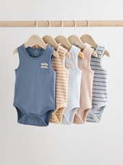 Minerals 100% Cotton  Baby Vest Bodysuits 5 Pack - Image 1 of 15