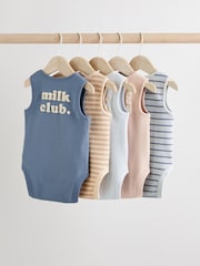 Minerals 100% Cotton  Baby Vest Bodysuits 5 Pack - Image 2 of 15