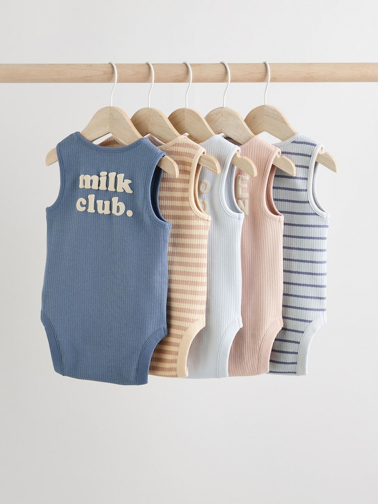 Minerals 100% Cotton Baby Vest Bodysuits 5 Pack - Image 2 of 15 Minerals 100% Cotton Baby Vest Bodysuits 5 Pack - Image 2 of 15