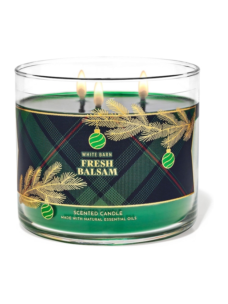 Bath & Body Works Fresh Balsam 2 Christmas Novelty 3-Wick Candle 14.5 oz / 411 g - Image 1 of 1 Bath & Body Works Fresh Balsam 2 Christmas Novelty 3-Wick Candle 14.5 oz / 411 g - Image 1 of 1