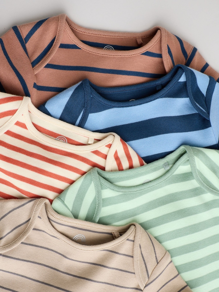 Multi Stripe (Multi Stripe) - Bodys pour bébés Manches courtes 5 Pack - Image 10 of 13
