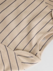 Multi Stripe Short Sleeve Baby Bodysuits 5 Pack - Image 11 of 13