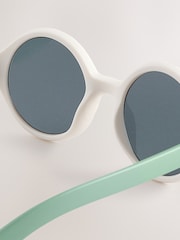 Green Check Round Sunglasses - Image 5 of 5
