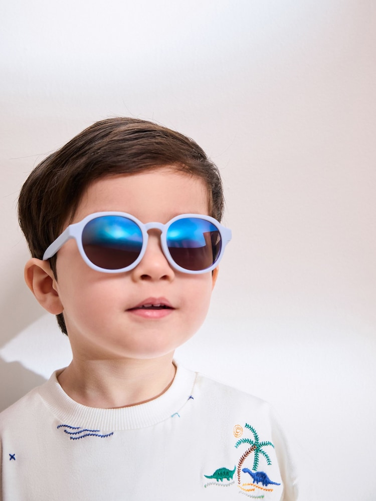 Blue Round Sunglasses - Image 1 of 5