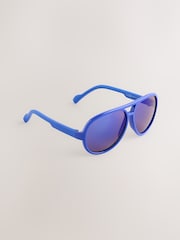Blue Aviator Style Sunglasses - Image 1 of 3